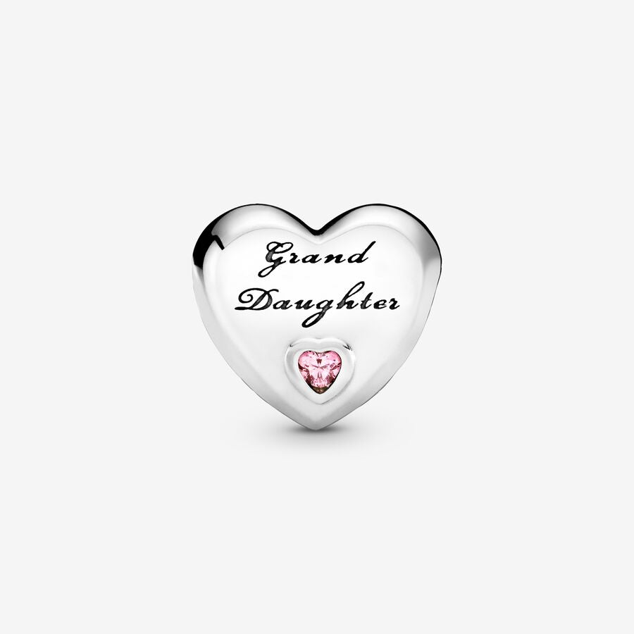 Pandora Moments Silver Granddaughter Heart Charm