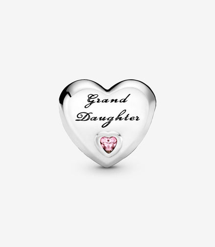 Pandora Moments Silver Granddaughter Heart Charm