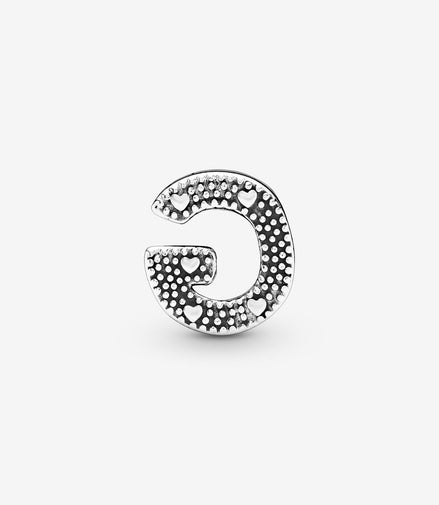 Pandora Moments Silver Letter G Alphabet Charm