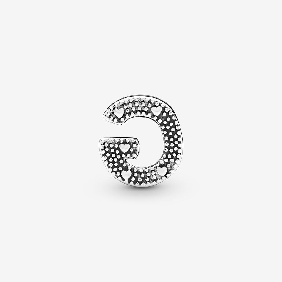 Pandora Moments Silver Letter G Alphabet Charm
