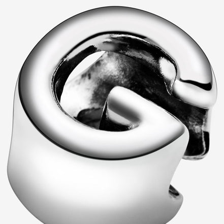 Pandora Moments Silver Letter G Alphabet Charm