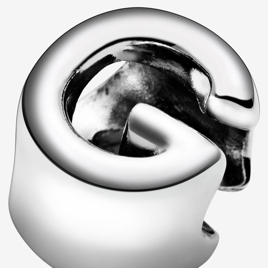 Pandora Moments Silver Letter G Alphabet Charm
