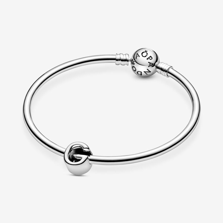 Pandora Moments Silver Letter G Alphabet Charm