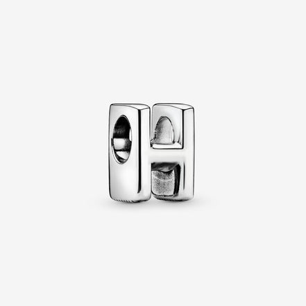 Pandora Moments Silver Letter H Alphabet Charm