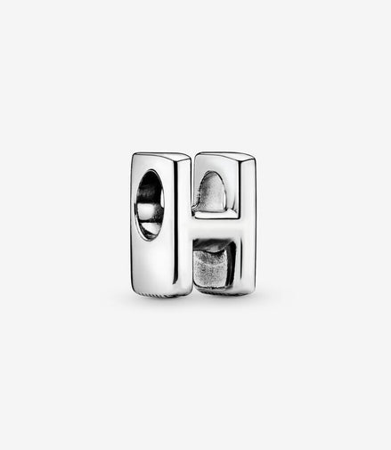 Pandora Moments Silver Letter H Alphabet Charm