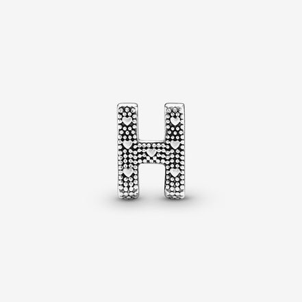 Pandora Moments Silver Letter H Alphabet Charm