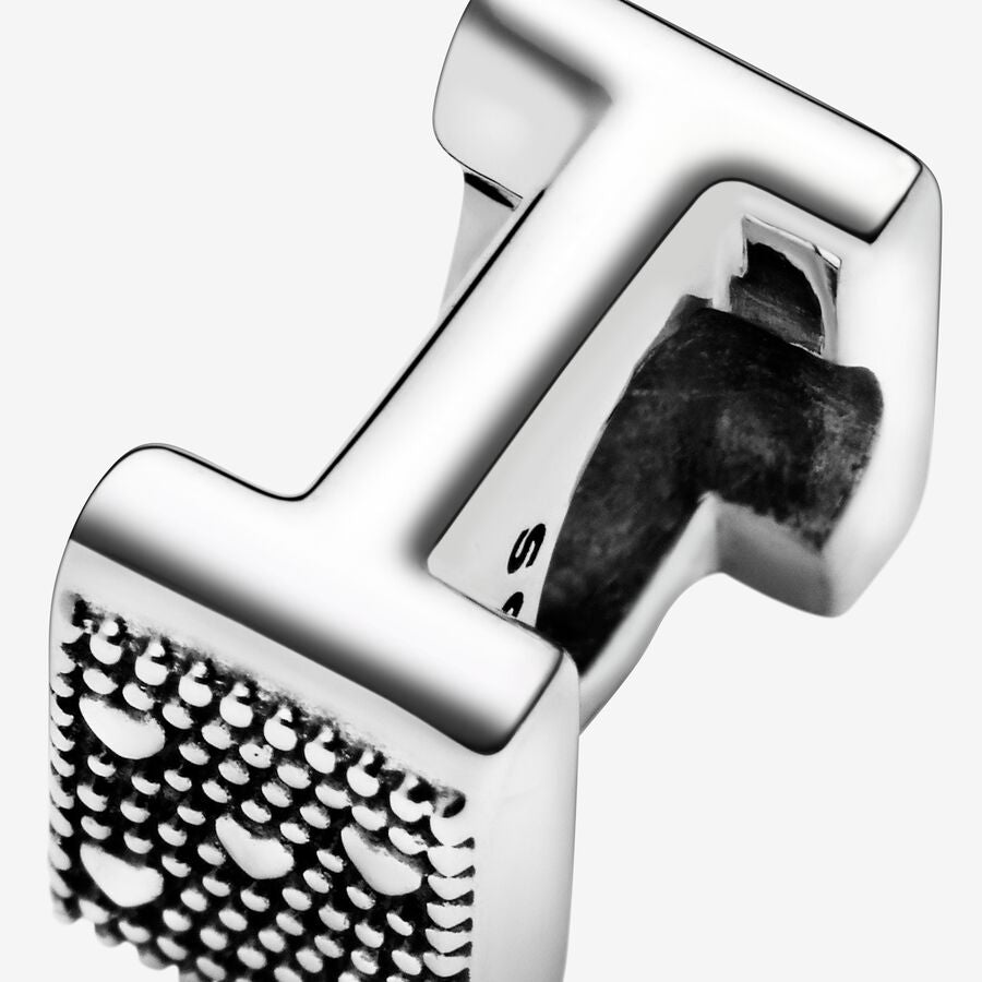 Pandora Moments Silver Letter I Alphabet Charm