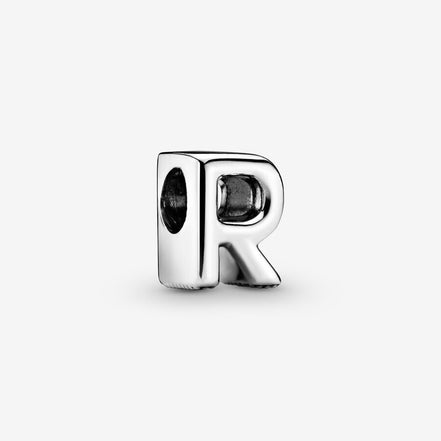 Pandora Moments Silver Letter R Alphabet Charm