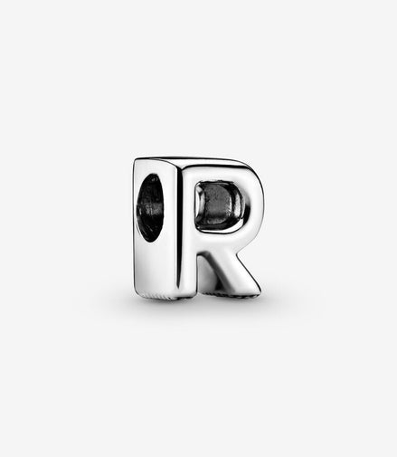 Pandora Moments Silver Letter R Alphabet Charm
