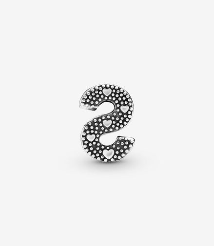 Pandora Moments Silver Letter S Alphabet Charm