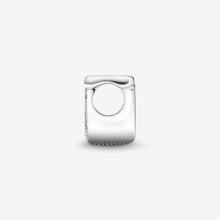 Pandora Moments Silver Letter T Alphabet Charm