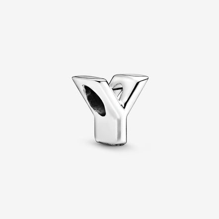 Pandora Moments Silver Letter Y Alphabet Charm