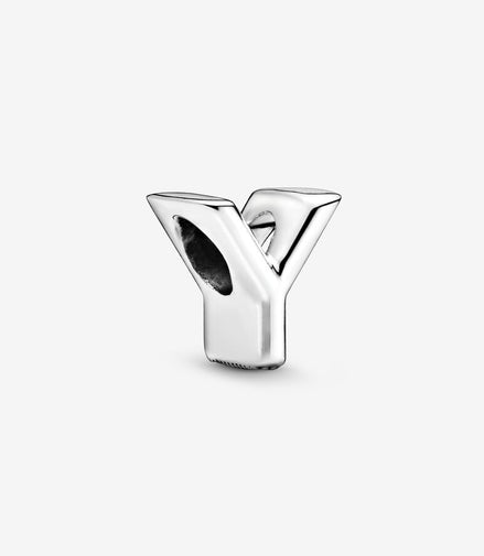 Pandora Moments Silver Letter Y Alphabet Charm