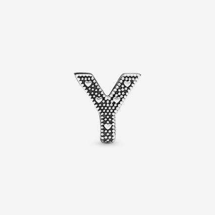 Pandora Moments Silver Letter Y Alphabet Charm