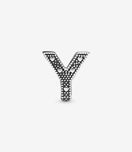 Pandora Moments Silver Letter Y Alphabet Charm