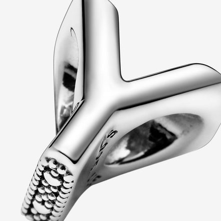 Pandora Moments Silver Letter Y Alphabet Charm