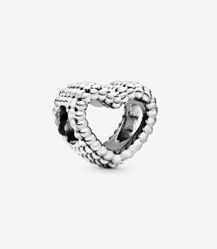 Pandora Moments Beaded Open Heart Charm