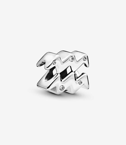 Pandora Moments Silver Sparkling Aquarius Zodiac Charm