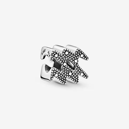 Pandora Moments Silver Sparkling Aquarius Zodiac Charm