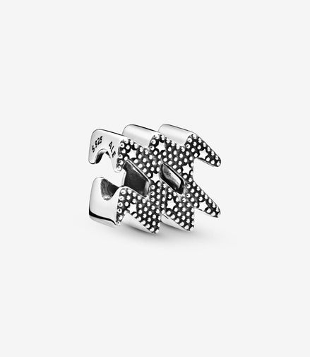 Pandora Moments Silver Sparkling Aquarius Zodiac Charm
