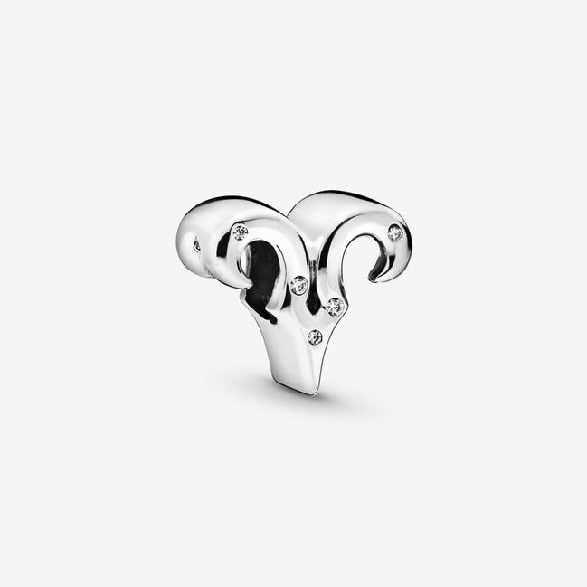 Pandora Moments Silver Sparkling Aries Zodiac Charm