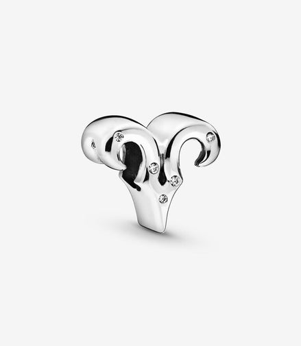 Pandora Moments Silver Sparkling Aries Zodiac Charm