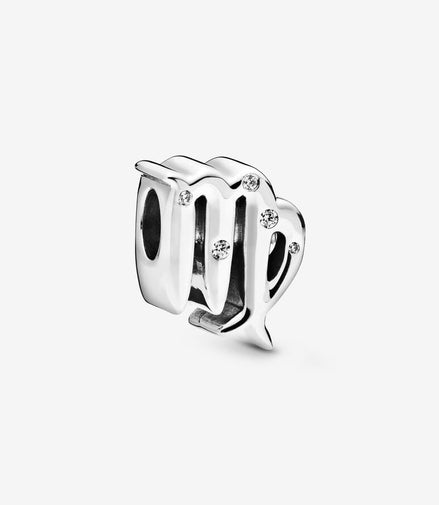 Pandora Moments Silver Sparkling Virgo Zodiac Charm