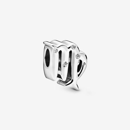 Pandora Moments Silver Sparkling Virgo Zodiac Charm