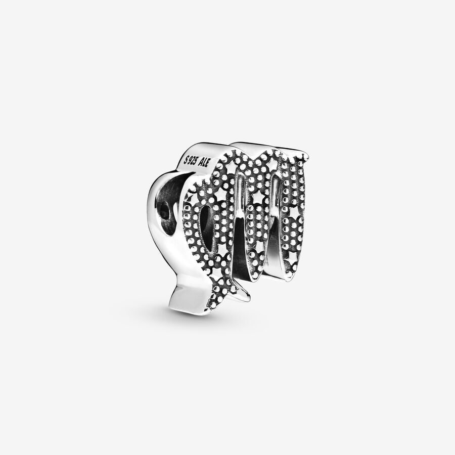 Pandora Moments Silver Sparkling Virgo Zodiac Charm