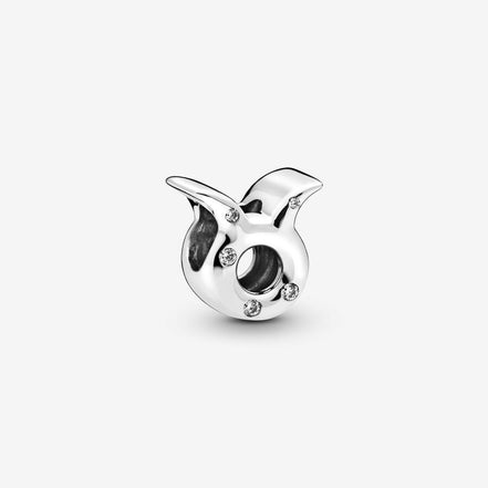 Pandora Moments Silver Sparkling Taurus Zodiac Charm