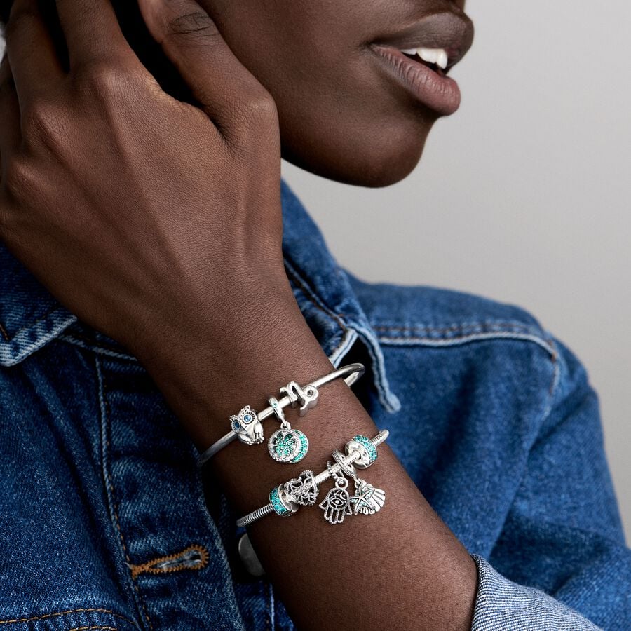 Pandora Moments Silver Sparkling Capricorn Zodiac Charm