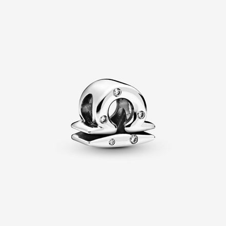 Pandora Moments Silver Sparkling Libra Zodiac Charm