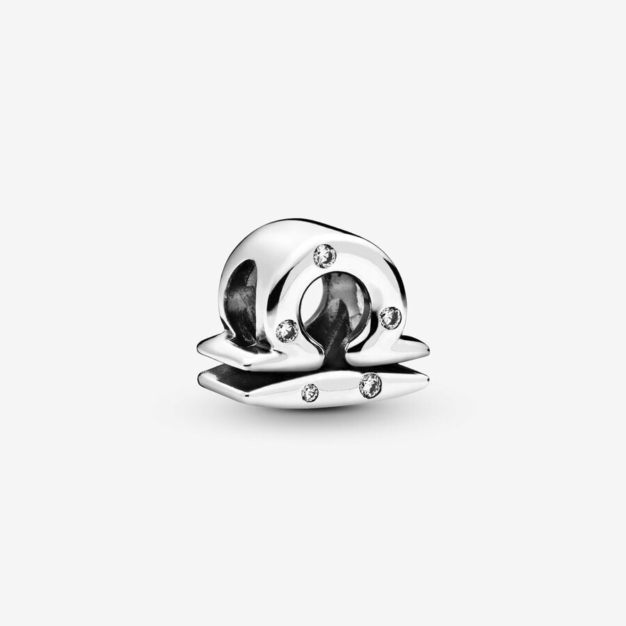 Pandora Moments Silver Sparkling Libra Zodiac Charm