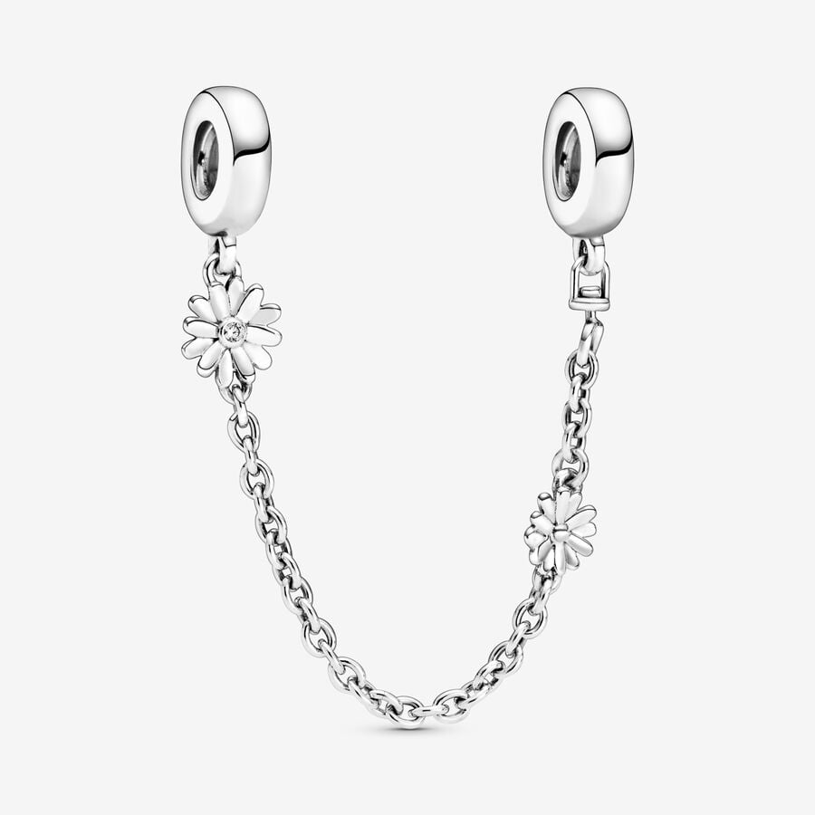 Pandora Moments Daisy Flower Safety Chain Charm