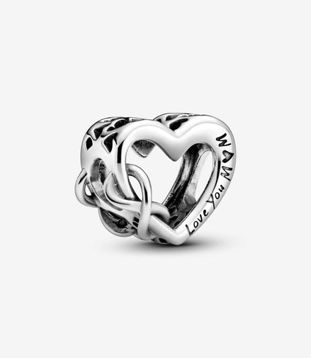 Pandora Moments Silver "Love You Mom" Infinity Heart Charm