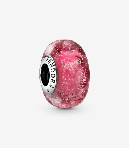 Pandora Moments Wavy Fancy Pink Murano Glass Charm