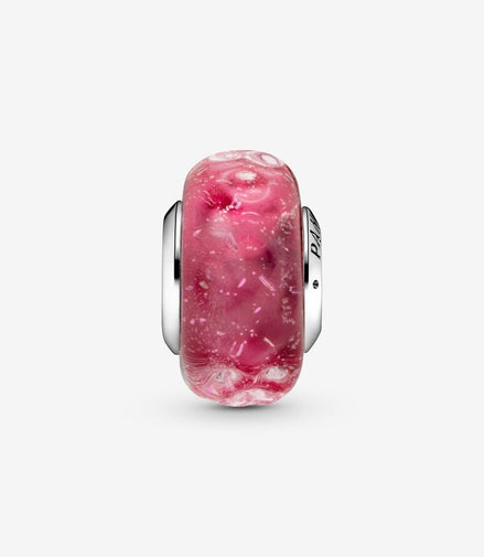 Pandora Moments Wavy Fancy Pink Murano Glass Charm
