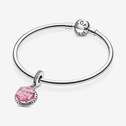 Pandora Moments Pink Happy Birthday Cake Dangle Charm