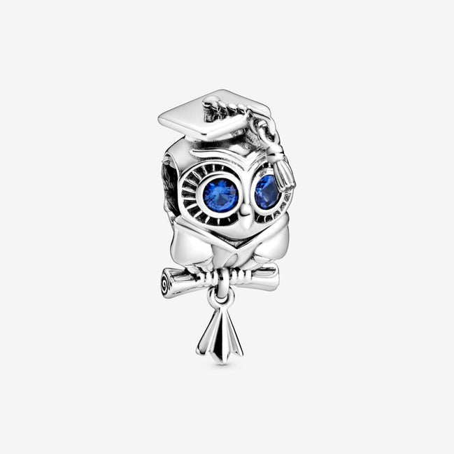 Pandora Moments Silver Wise Owl Graduation Charm