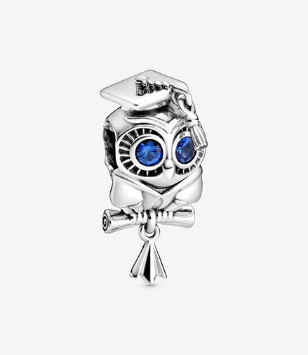 Pandora Moments Silver Wise Owl Graduation Charm