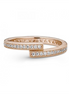Pandora Signature Rose Sparkling Overlapping Ring Size 6