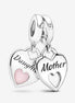 Pandora Moments Mother And Daughter Double Heart Splitable Dangle Charm