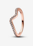 Pandora Timeless Sparkling Wave Ring Size 6