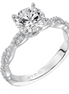 Artcarved 14K White Gold Round Cut Diamond Engagement Ring