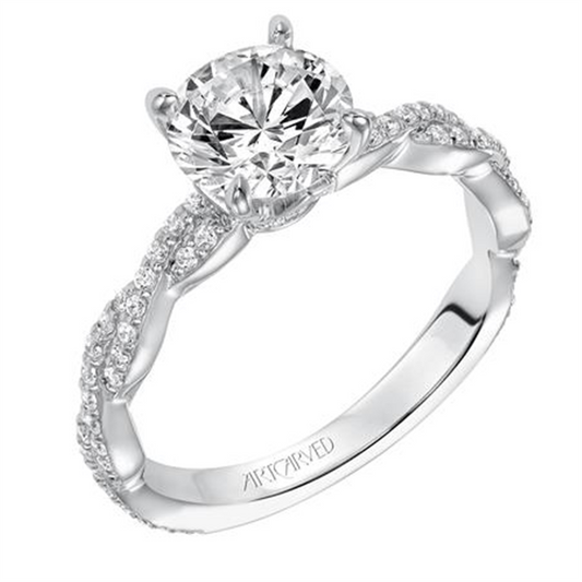 Artcarved 14K White Gold Diamond Engagement Ring