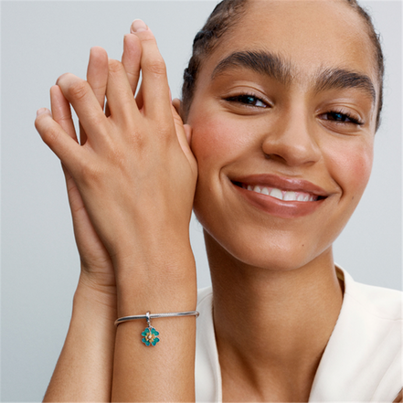 Pandora Moments Spinnable Four Leaf Clover Lab-Grown Diamond Dangle Charm