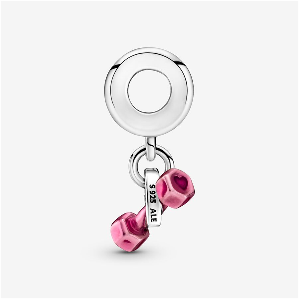 Pandora Moments Dumbbell & Heart Dangle Charm