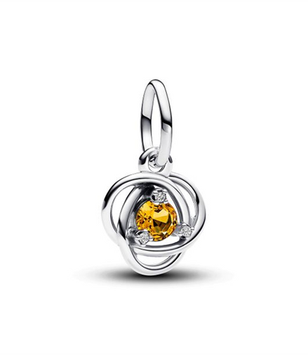 Pandora Moments November Honey Eternity Circle Dangle Charm