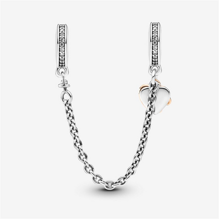 Pandora Moments Family Heart Safety Chain Charm