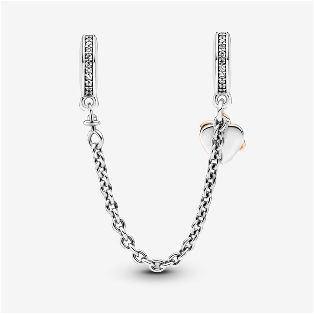 Pandora Moments Family Heart Safety Chain Charm